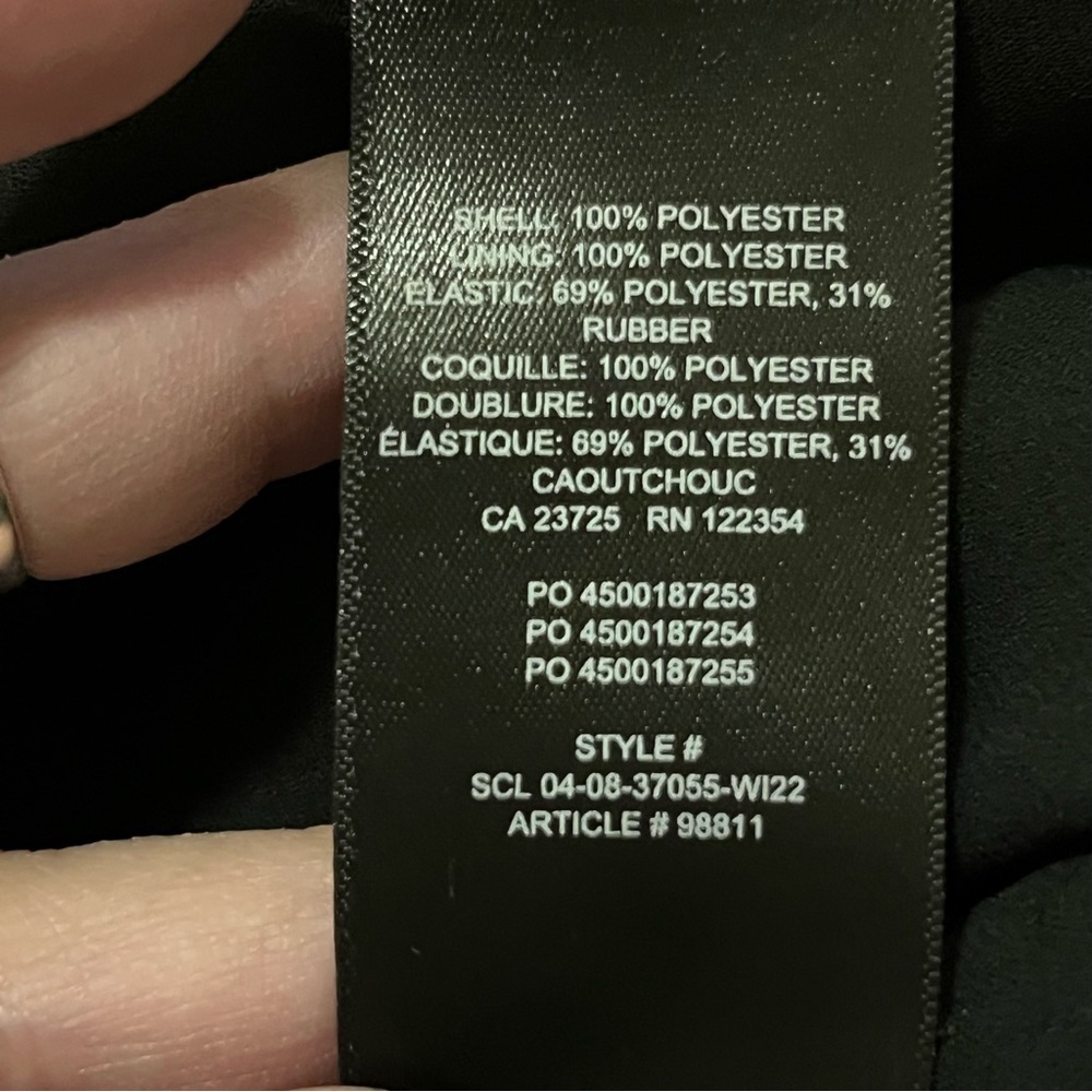 Aritzia Wilfred New Tempest Smocked Chiffon Black Mini Blouson Dress — Small - Picture 13 of 14